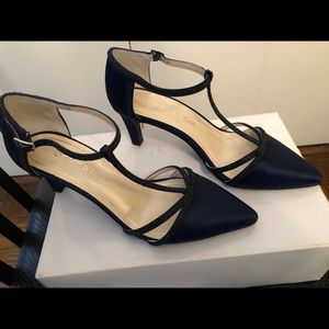 Ladies Navy Blue Evening Shoes